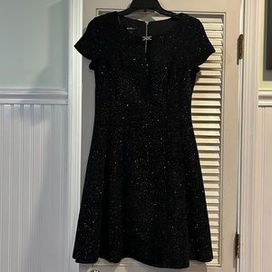Sparkly Black Dress jeweled neck